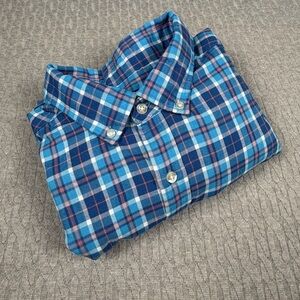Vineyard Vines Casual Blue Plaid Tucker Shirt XL